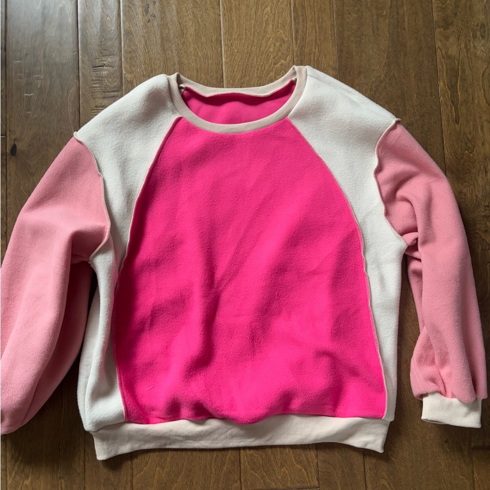 Colorblock Pink Sweatshirt